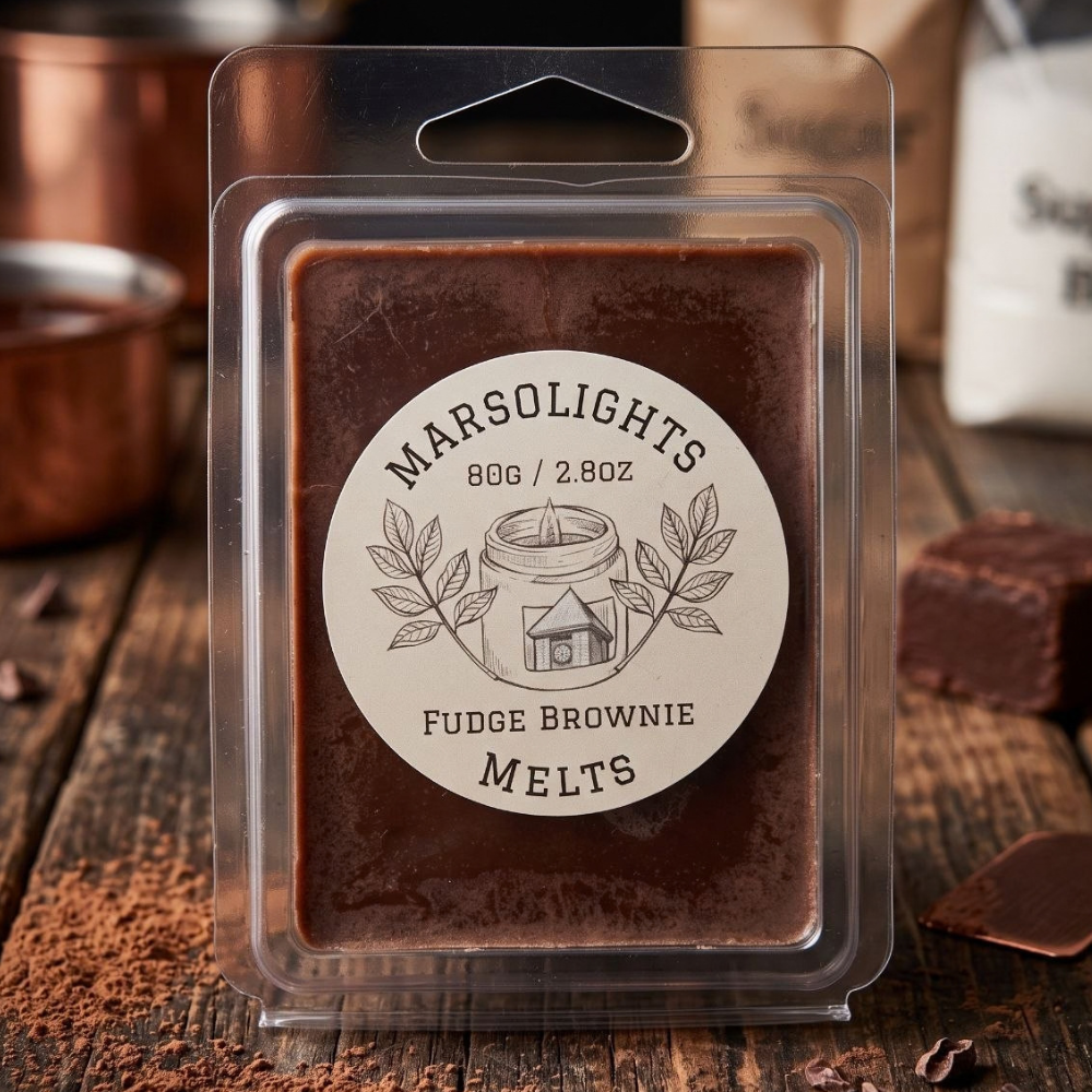 Fudge Brownie Wax Melt
Fragrance Notes:
Top: Warm Chocolate Ganache, Melted Butter
Middle: Rich Cocoa Powder, Sugared Fudge
Base: Warm Vanilla, Bakery Notes
Wax Melt Size: 80 g / 2.8 oz
Aroma Time: Approximately 6-8 hours per melt
Soy Wax / Made in Canada / Phthalate Free / Paraben Free