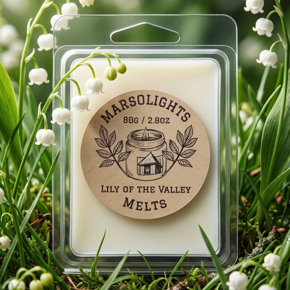 Lily of the Valley Wax Melts featuring lily of the valley, green bergamot, muguet, geranium, rose, tuberose, jasmine and ylang
Wax Melt Size: 80 g / 2.8 oz
Aroma Time: Approximately 8–10 hours per cube
Soy Wax / Made in Canada / Phthalate Free / Paraben Free