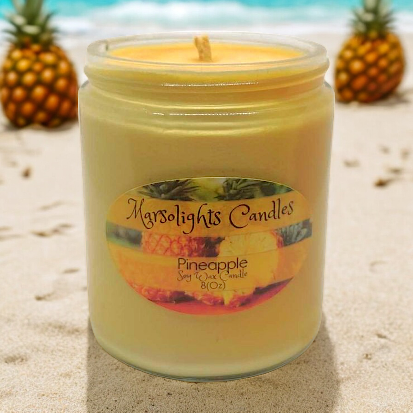 Bougie de soja à l'ananas (8 oz)