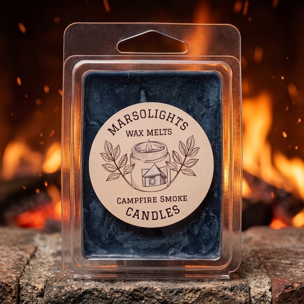 Campfire Scented Soy Wax Melt
Fragrance Notes:
Top: Crisp Fir Needle
Middle: Rich Woodsmoke, Crackling Flames
Base: Balsam Fir, Subtle Spices
Wax Melt Size: 80 g / 2.8 oz
Aroma Time: Approximately 6-8 hours per melt
Soy Wax / Made in Canada / Phthalate Free / Paraben Free