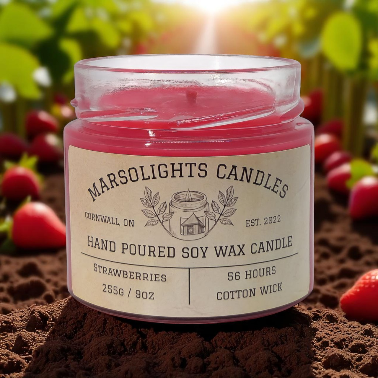 Fraises - Bougie de soja