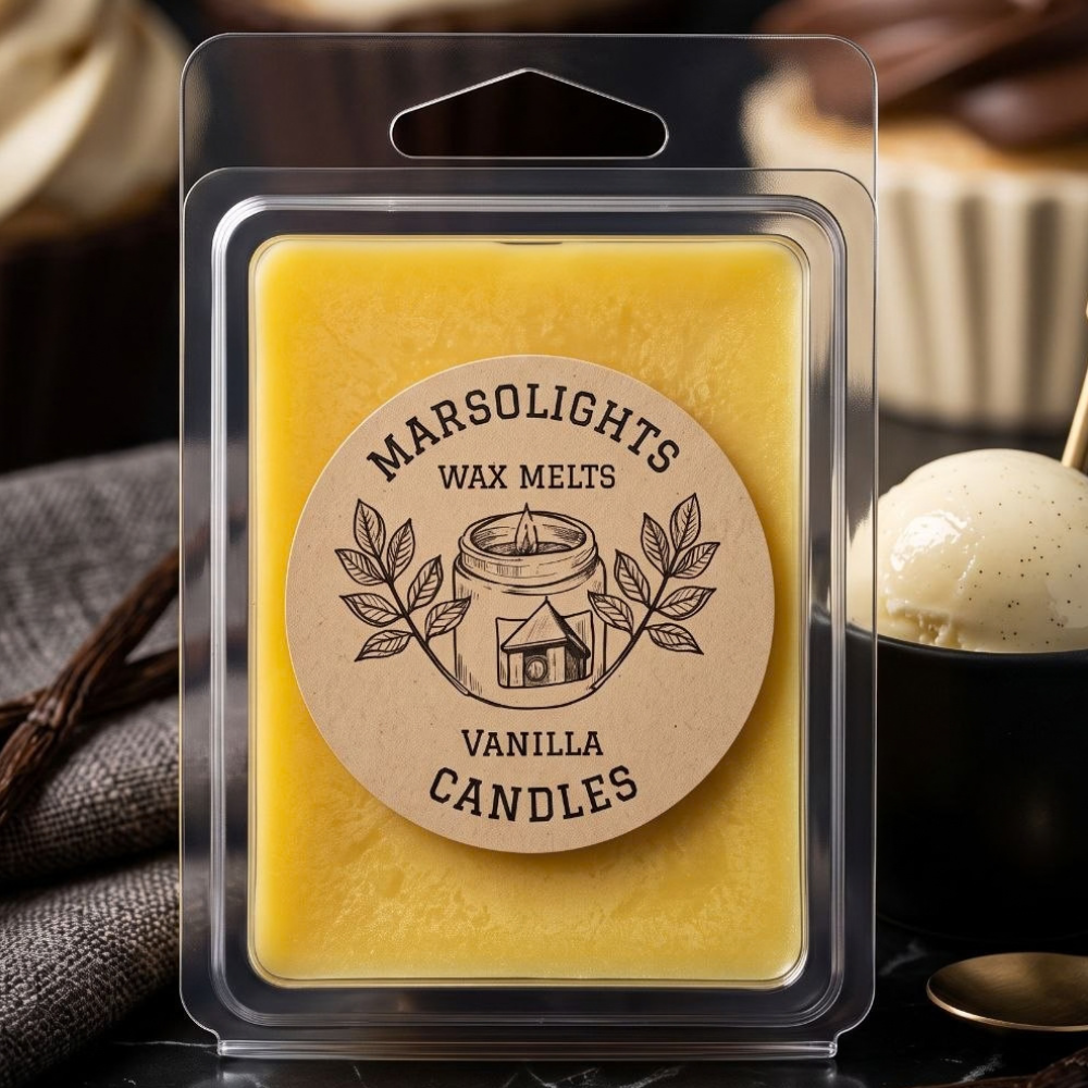 Vanilla Soy Wax Melts
Fragrance Notes:
Top: Coconut, Vanilla Crunch
Middle: Cinnamon, Honeyed Soft Butter
Base: Cassia Root, Vanilla Sugar, Tonka Bean
Wax Melt Size: 80 g / 2.8 oz
Aroma Time: Approximately 6-8 hours per melt
Soy Wax / Made in Canada / Phthalate Free / Paraben Free