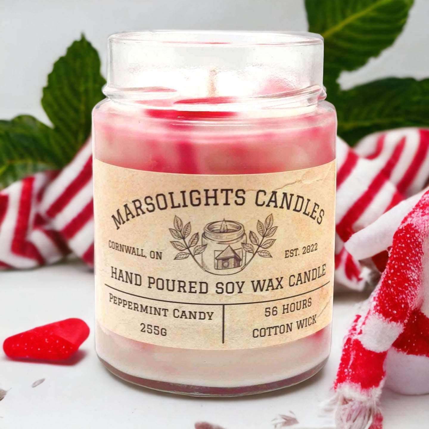 Peppermint Candy Soy Candle