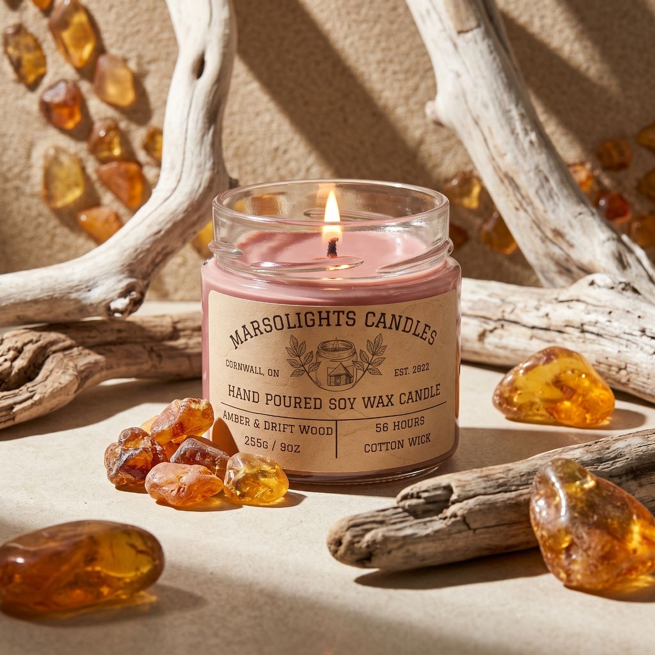 Amber & Driftwood - Soy Candle