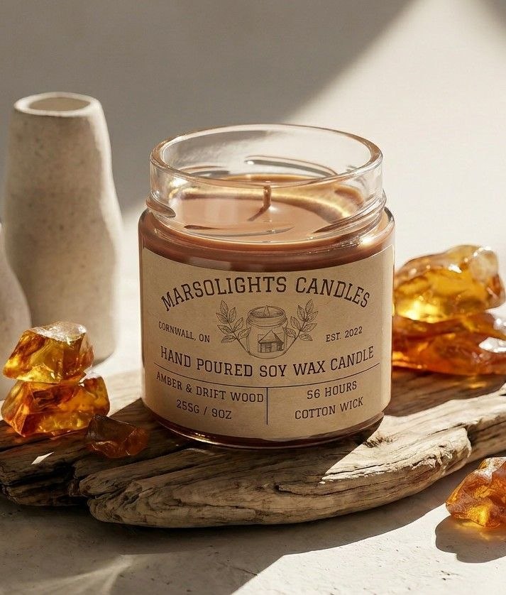 Amber & Driftwood - Soy Candle