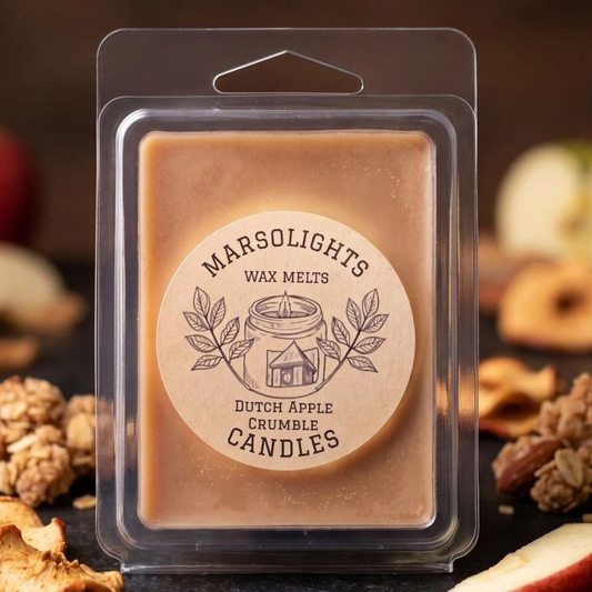 Apple Crumble Scented Soy Wax Melt
Fragrance Notes:
Top: Crisp Apples, Cinnamon
Middle: Nutmeg, Brown Sugar
Base: Baked Crust Accord, Vanilla
Wax Melt Size: 80 g / 2.8 oz
Aroma Time: Approximately 6-8 hours per melt
Soy Wax / Made in Canada / Phthalate Free / Paraben Free