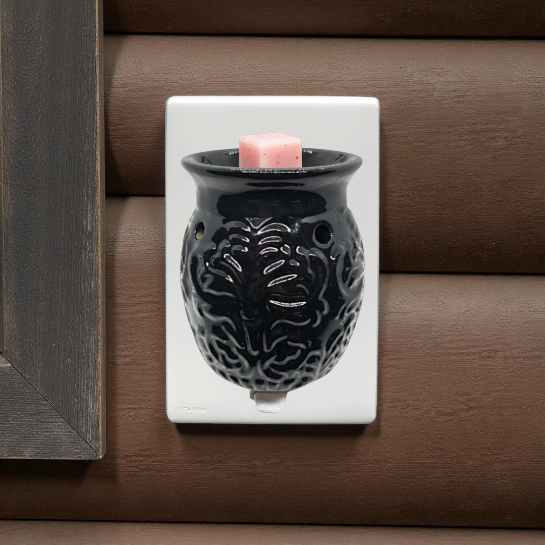 Black Floral - Plug in Outlet - Wax Melter