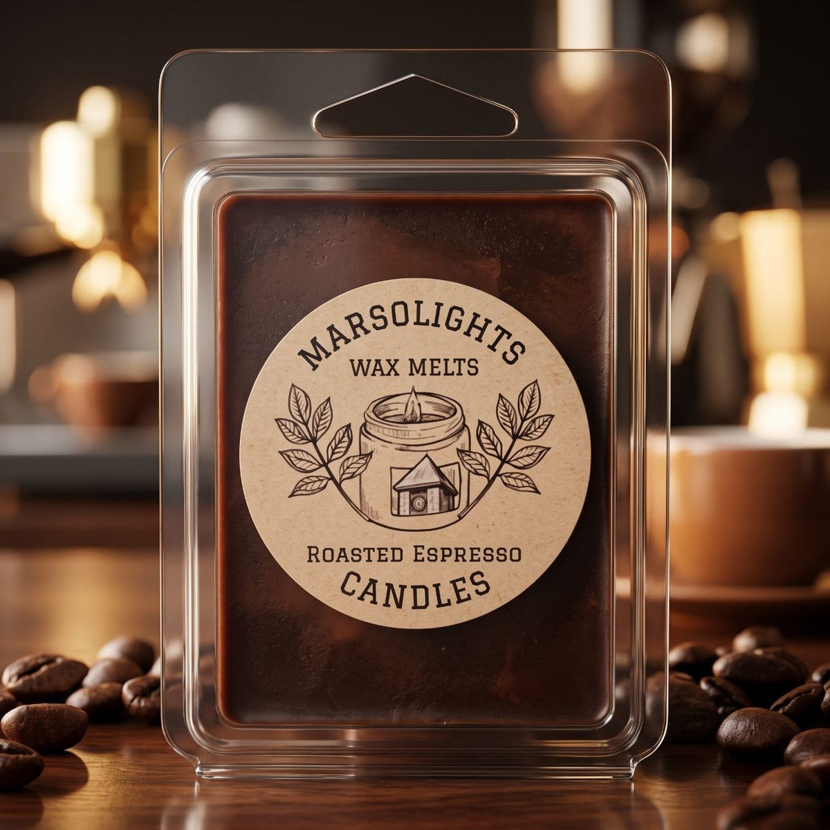Roasted Espresso Soy Wax Melts
Fragrance Notes:
Top: Fresh Coffee Beans
Middle: Rich Roasted Espresso
Base: Sweet Vanilla
Wax Melt Size: 80 g / 2.8 oz
Aroma Time: Approximately 6–8 hours per melt
Soy Wax / Made in Canada / Phthalate Free / Paraben Free