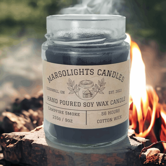 Paraben Free Campfire Smoke Scented Candle Made in Canada