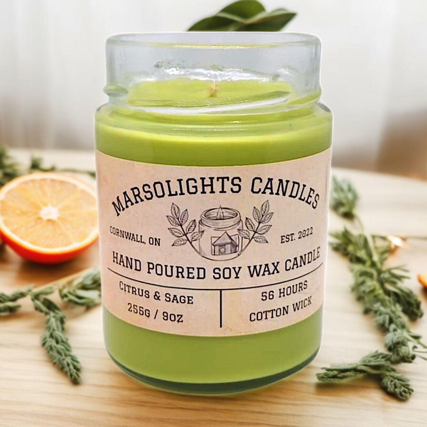 Citrus & Sage - Soy Candle