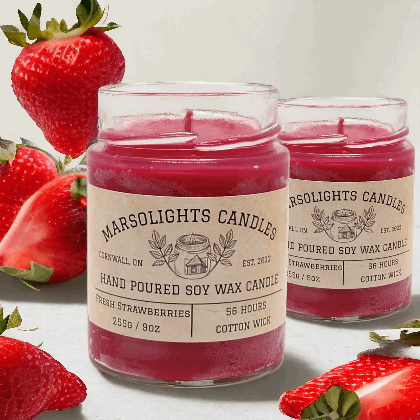 Fresh Strawberries - Soy Wax Candle