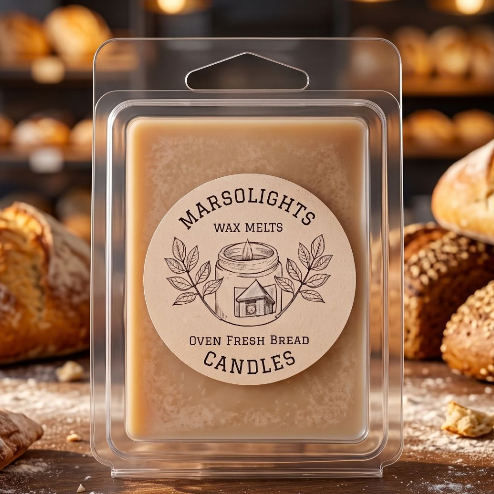 Fragrance Notes:
Top: Fresh Dough, Caraway Seeds
Middle: Warm Creamy Butter
Base: Baked Bread Accord
Wax Melt Size: 80 g / 2.8 oz
Aroma Time: Approximately 8–10 hours per cube
Soy Wax / Made in Canada / Paraben Free