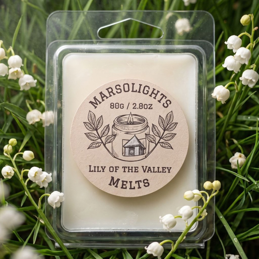 Lily of the Valley Wax Melts featuring lily of the valley, green bergamot, muguet, geranium, rose, tuberose, jasmine and ylang
Wax Melt Size: 80 g / 2.8 oz
Aroma Time: Approximately 8–10 hours per cube
Soy Wax / Made in Canada / Phthalate Free / Paraben Free