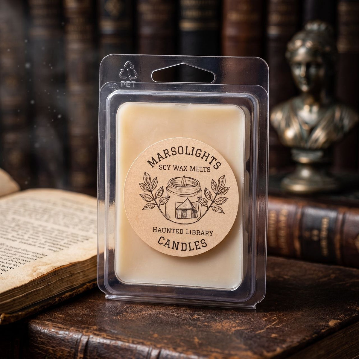 Library Scented Soy Wax Melts
Fragrance Notes:
Top: Antique Teakwood
Middle: Aged Cedar, Worn Leather
Base: Earthy Sandalwood, Dark Musk, Mystical Patchouli
Wax Melt Size: 80 g / 2.8 oz
Aroma Time: Approximately 6–8 hours per melt
Soy Wax / Made in Canada / Phthalate Free / Paraben Free