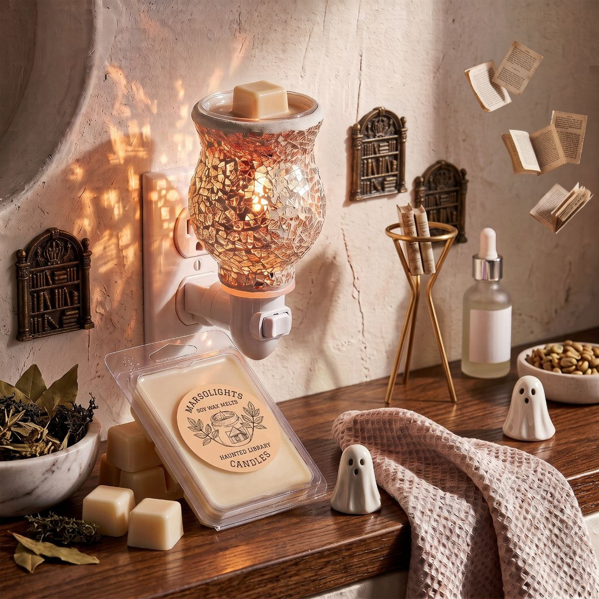 Library Scented Soy Wax Melts
Fragrance Notes:
Top: Antique Teakwood
Middle: Aged Cedar, Worn Leather
Base: Earthy Sandalwood, Dark Musk, Mystical Patchouli
Wax Melt Size: 80 g / 2.8 oz
Aroma Time: Approximately 6–8 hours per melt
Soy Wax / Made in Canada / Phthalate Free / Paraben Free