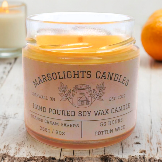 Bougie de soja à la crème d'orange