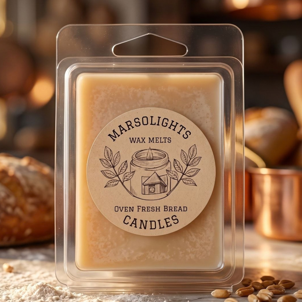 Fragrance Notes:
Top: Fresh Dough, Caraway Seeds
Middle: Warm Creamy Butter
Base: Baked Bread Accord
Wax Melt Size: 80 g / 2.8 oz
Aroma Time: Approximately 8–10 hours per cube
Soy Wax / Made in Canada / Paraben Free