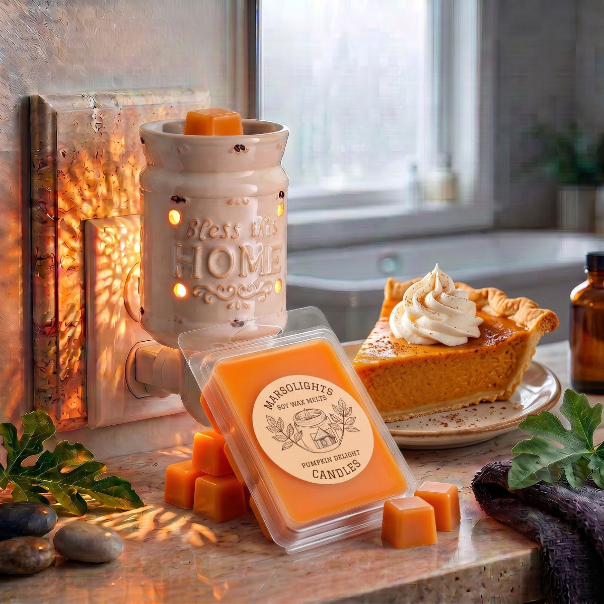 Pumpkin Delight Wax Melts
Fragrance Notes:
Top: Coconut Milk, Almond Butter, Maple
Middle: Aged Bourbon, Butter Rum, Allspice
Base: Fresh Pumpkin, Vanilla, Crushed Pecans
Wax Melt Size: 80 g / 2.8 oz
Aroma Time: Approximately 6-8 hours per melt
Soy Wax / Made in Canada / Phthalate Free / Paraben Free