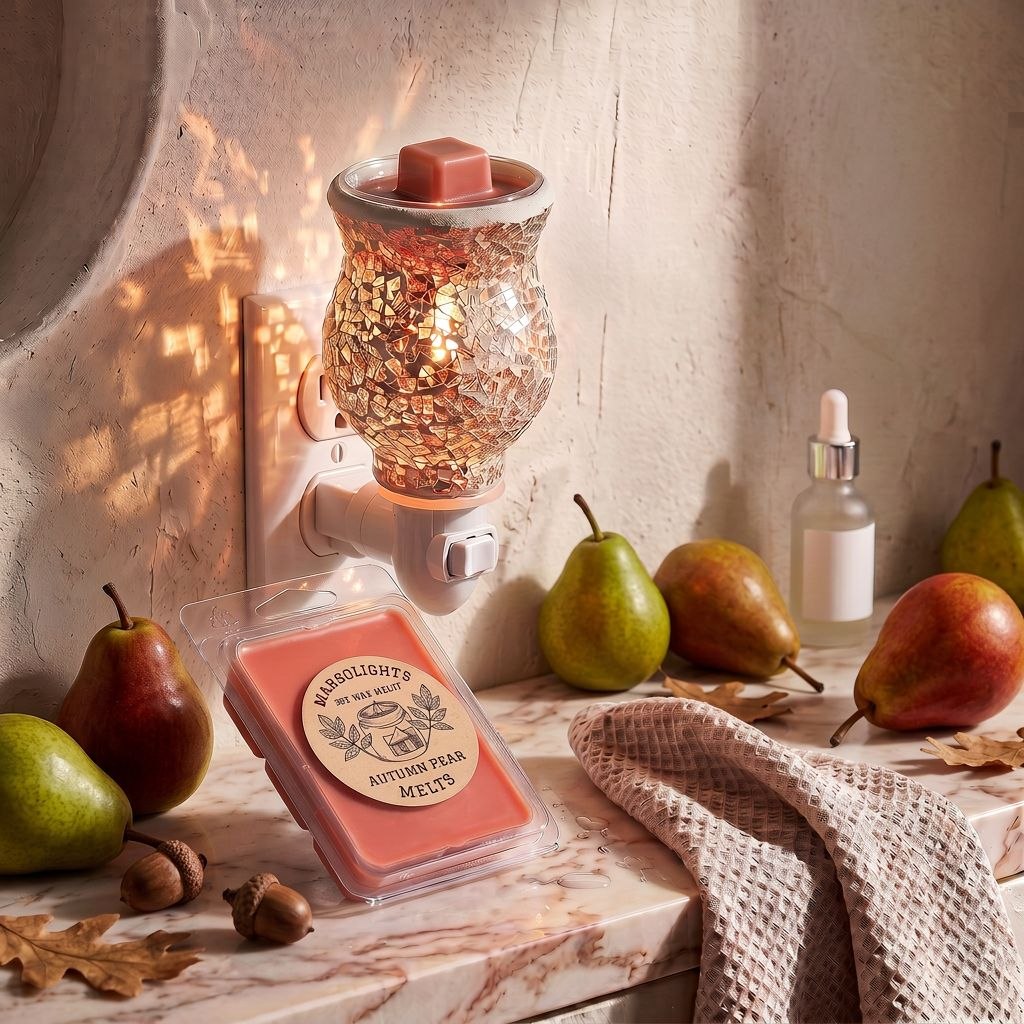 Autumn Pear Scented Soy Candle
Fragrance Notes:
Top: Green Leaves, Citrus
Middle: Pear, Apple
Base: Vanilla, Brown Sugar, Spices
Wax Melt Size: 80 g / 2.8 oz
Aroma Time: Approximately 6-8 hours per melt
Soy Wax / Made in Canada / Phthalate Free / Paraben Free